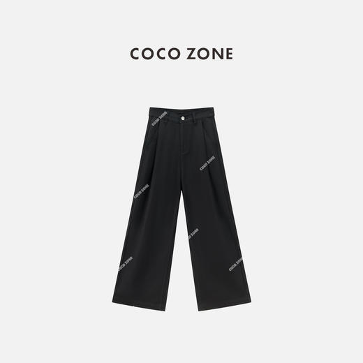 COCO ZONE 设计感后松紧腰牛仔裤百搭显瘦直筒裤CC1C1686 商品图0