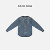 COCO ZONE100棉牛仔衬衣时尚百搭单排扣夹克休闲衬衫24C10021 商品缩略图0