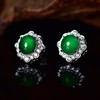 【至臻】满绿翡翠耳钉-EZ12406002 商品缩略图1