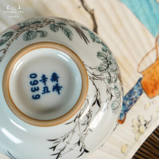 问鼎汝瓷鼎峰柴窑禅定杯（鸟语花香）（缺货） 商品图4