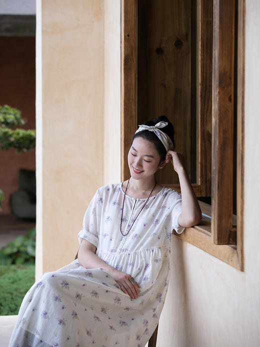 牧衣游 印花围巾百搭文艺头巾 倾往【不支持会员折】 商品图1