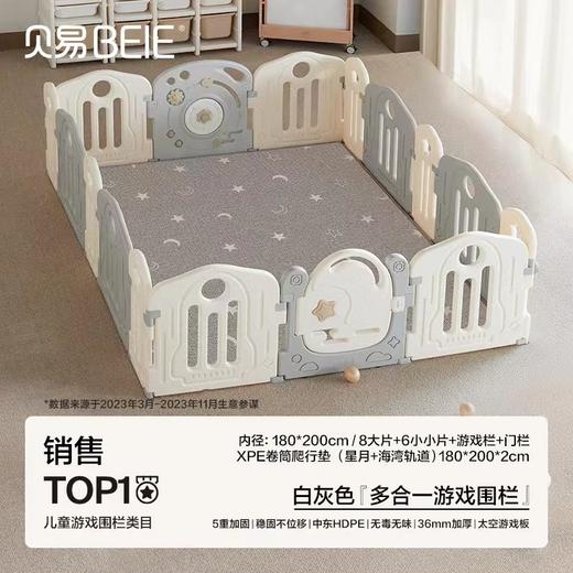 贝易BeiE宇航员围栏防护栏护栏爬爬垫游戏围栏宝宝爬爬垫儿童游戏地上家用客厅栅栏 商品图12