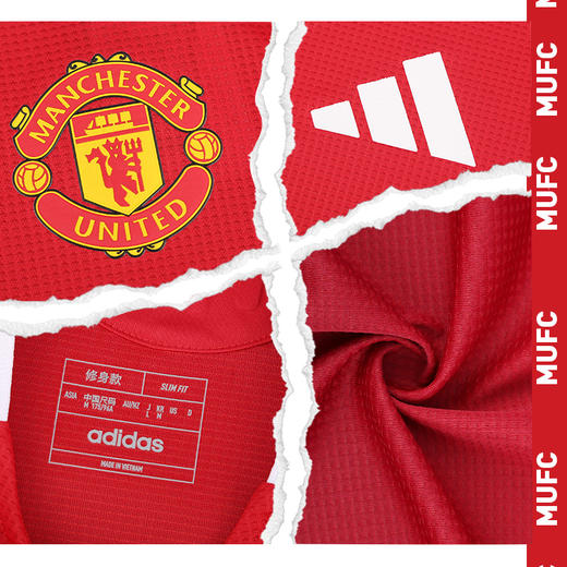 小李子ADIDAS阿迪达斯曼联主场球员版球衣长袖足球服成人男IT1988 商品图2