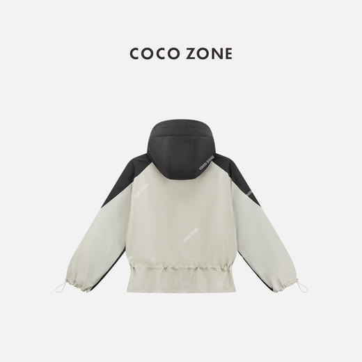 COCO ZONE ”收腰户外“户外撞色外套抽绳设计双头拉链上衣CC2C1240 商品图1