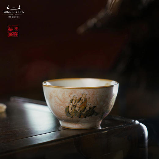 问鼎汝瓷鼎峰柴窑天青大听泉杯（唐卡） 商品图2