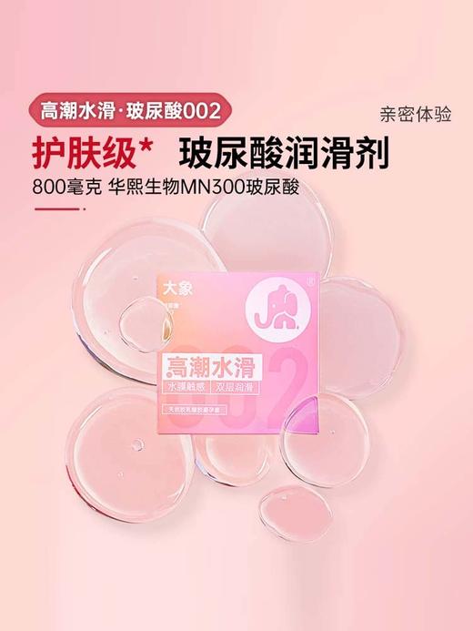 【年末亏本清仓】大象水滑小粉钻0.02避孕套华熙生物玻尿酸超薄乳胶套 商品图3