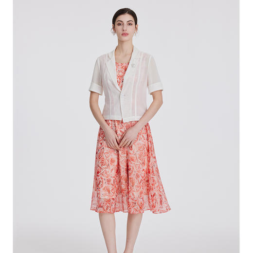 司歌修身外套短袖一粒扣轻薄春夏B891005X 商品图2