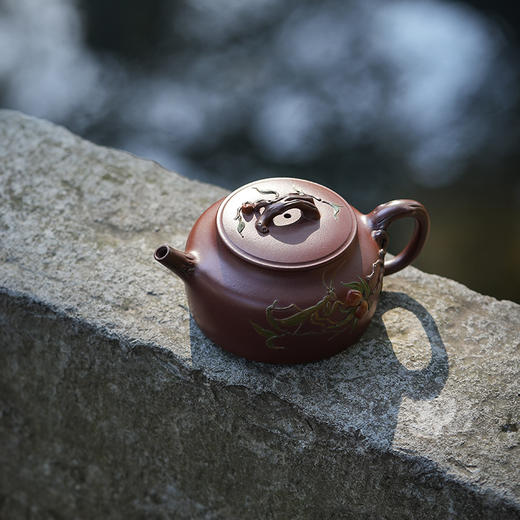 龙德堂陶艺 徐飞制《桃怡》原矿底槽清 210cc 库存请咨询客服 商品图2