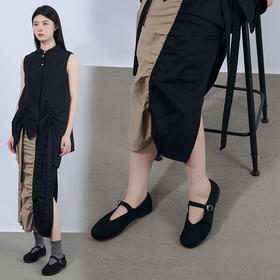 内联升女鞋手工单鞋镶芯皮底礼木兰元口一代鞋7208A