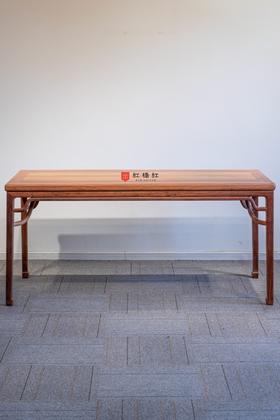 红桥红  家具严选  缅甸花梨(大果紫檀）  【176 马蹄腿罗锅枨 方桌】