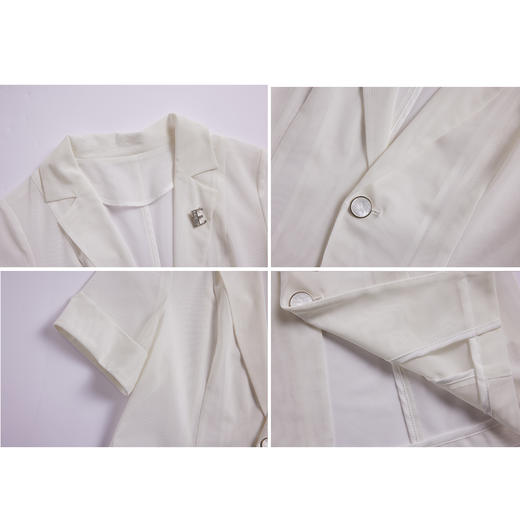 司歌修身外套短袖一粒扣轻薄春夏B891005X 商品图1