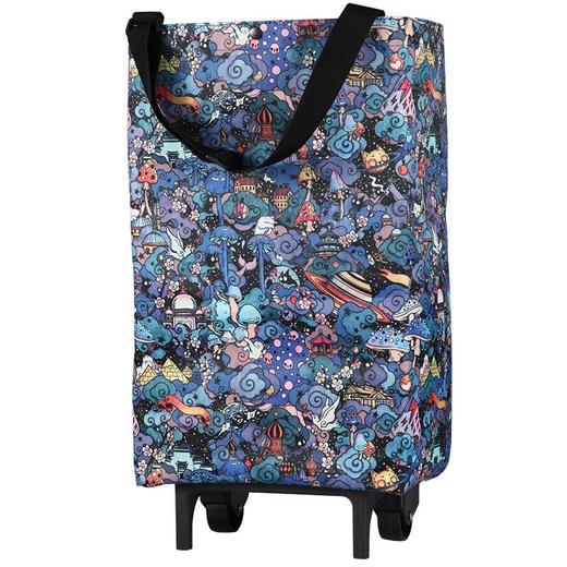 买菜小拉车购物手拉车带轮子购物袋可折叠便携家用拖车超市手提袋 商品图9