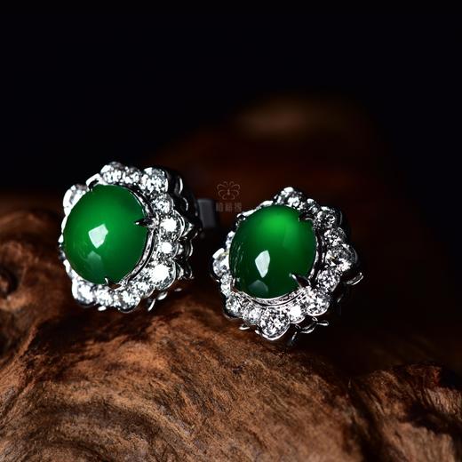 【至臻】满绿翡翠耳钉-EZ12406002 商品图5