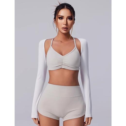 跃牌【化蝶双飞】系列 裸感蜜桃提臀瑜伽裤女收腹瑜伽短裤TM0156 商品图1