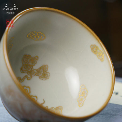 问鼎汝瓷鼎峰柴窑天青大听泉杯（唐卡） 商品图3