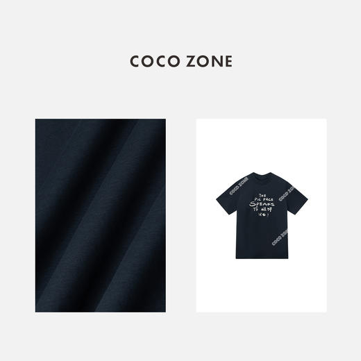 COCO ZONE 季字母百搭短袖T恤休闲圆领上衣CC1B1248 商品图2