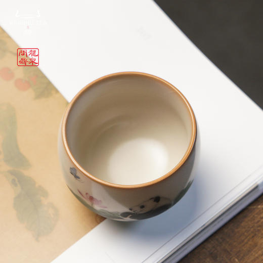 龙泉问鼎彩绘哥窑晴雪杯（自得其乐） 商品图3