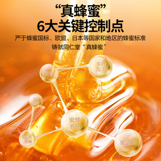 【正宗同仁堂品牌】北京同仁堂 枣花蜂蜜300克 漏斗型瓶装 原料纯粹 拒绝添加 便携易使用SY 商品图6