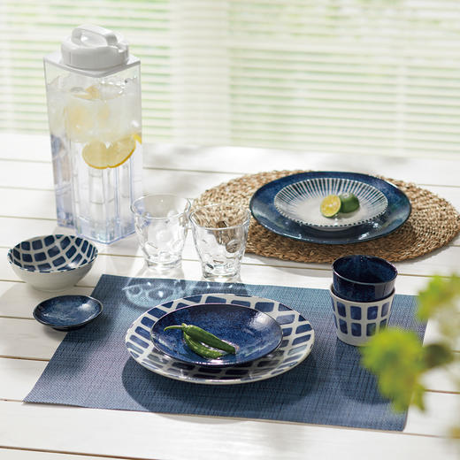 日本制超轻量餐具 青蓝 小碟/勺子/小杯/深盘/大盘/大碗/超大盘/小盘/小碗/汤杯/大汤杯 商品图1