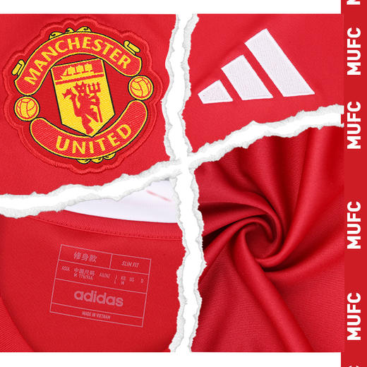 小李子ADIDAS阿迪达斯24/25赛季曼联主场球迷版球衣长袖成人男IT1971 商品图2