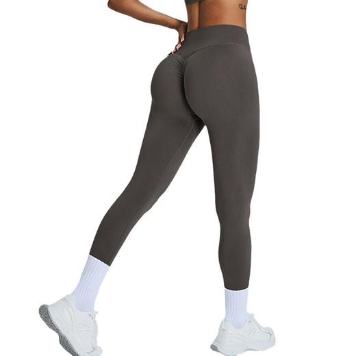 跃牌【化蝶双飞】系列 新款无缝健身裤透气莱卡紧身运动裤收腹高腰提臀跑步瑜伽裤女MS0187 商品图4