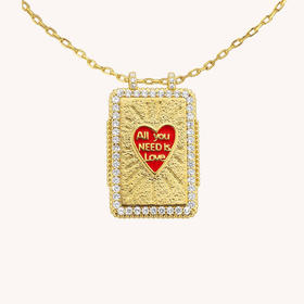 北京仓｜MYA-BAY-RED HEART BOHEME-红色爱心 珐琅 守护符 项链［比利时设计师］