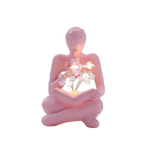 【沉默是金思考者小夜灯花束手工】送男女友摆件 七夕情人节生日教师节圣诞礼物  商品图4