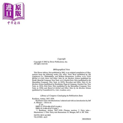 预售 【中商原版】RackhamS Fairy Tale Illustrations 进口艺术 拉克姆的童话插图 商品图3
