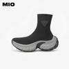 MIO米奥冬季酷感圆头中筒靴潮流厚底运动靴酷飒袜靴弹力靴M245662528 商品缩略图1