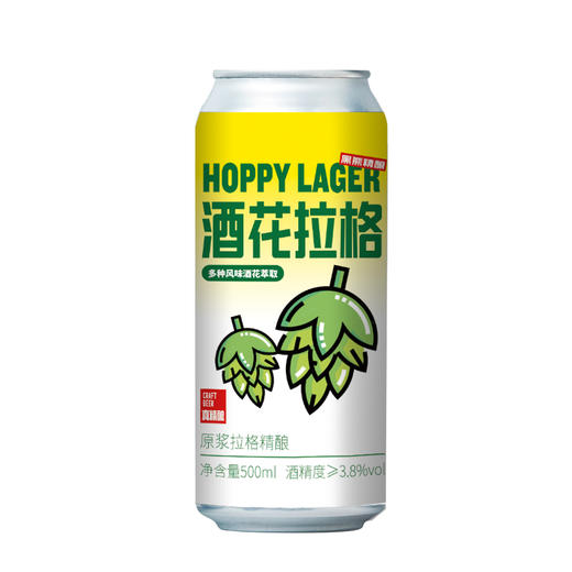 【黑熊精酿啤酒】酒花拉格10°P 500ml*6听/12听 商品图2