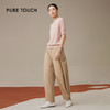 pure touch秋季100%绵羊毛女士短袖针织衫浅粉色 商品缩略图1