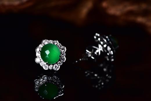 【至臻】满绿翡翠耳钉-EZ12406002 商品图6