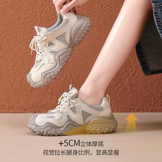 ZHR则则丑萌老爹鞋女网面透气大头萌鞋复古休闲鞋厚底运动登山鞋 商品图3