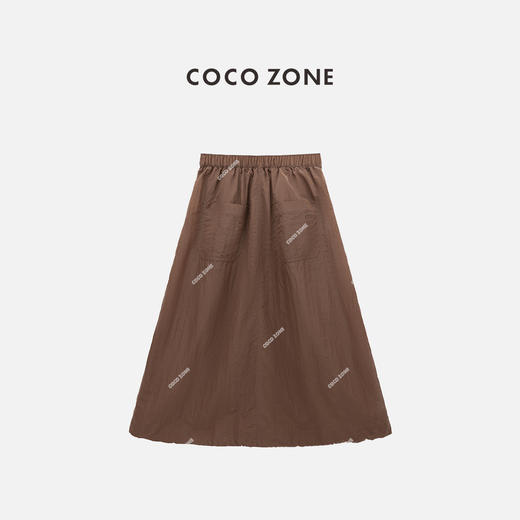 COCO ZONE 夏季薄款褶皱感半身裙休闲显瘦A字裙CC1C1575 商品图1