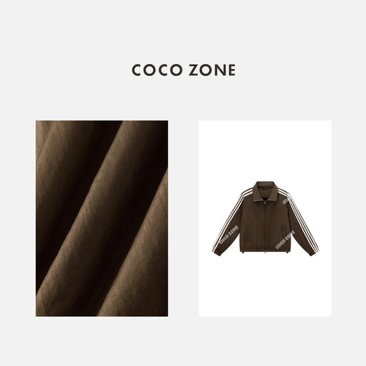 COCO ZONE "三杆户外“ 时尚立领拉链外套条纹拼色长袖上衣CC2B1225 商品图2