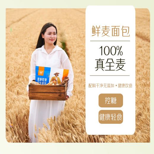 吾双全麦恰巴塔轻食代餐无蔗糖硬式欧包100g*4早晚餐预烘焙面包 商品图5