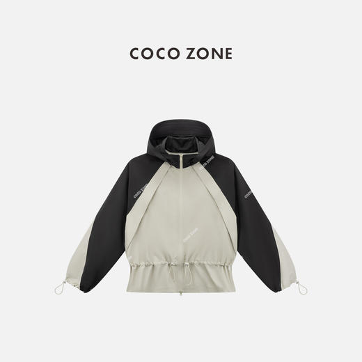 COCO ZONE ”收腰户外“户外撞色外套抽绳设计双头拉链上衣CC2C1240 商品图0