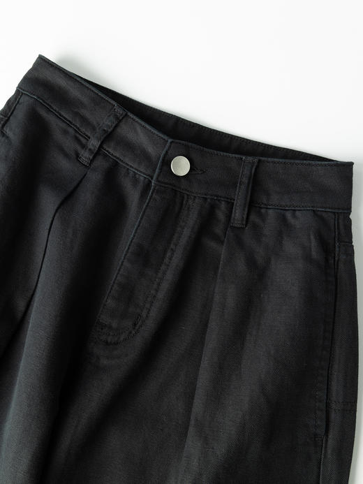 COCO ZONE 设计感后松紧腰牛仔裤百搭显瘦直筒裤CC1C1686 商品图3