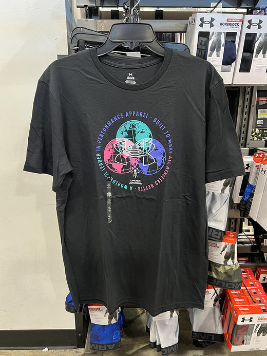 Under Armour/安德玛 男士夏季宽松印花透气休闲圆领短袖T恤 商品图0