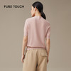 pure touch秋季100%绵羊毛女士短袖针织衫浅粉色 商品缩略图2