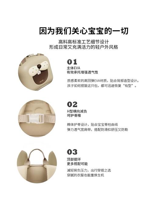 Zoyzoii # B18森林系列书包 #B8梦想系列书包   女孩男孩出行幼儿园宝宝一到三年级上学背包 商品图5