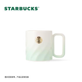 星巴克  清透薄荷绿款徽章马克杯390ml