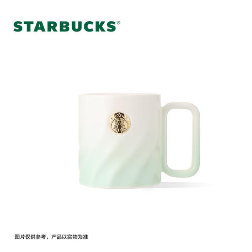 星巴克  清透薄荷绿款徽章马克杯390ml 商品图0