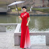 奥黛旗袍连衣裙走秀渐变演出服雨后彩虹YD-2413 商品缩略图1