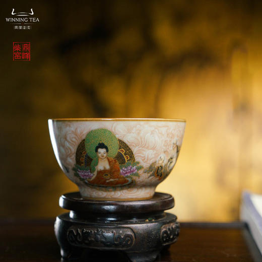 问鼎汝瓷鼎峰柴窑天青大听泉杯（唐卡） 商品图0