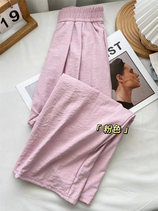 【醋酸奶油山本裤】奶芙山本裤女2024新款夏季薄款高腰慵懒冰丝直筒阔腿裤醋酸肌理感 商品图7