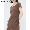 NEELLY2024新款收腰夏季短袖法式高端气质连衣裙N24061Y01198 商品缩略图2