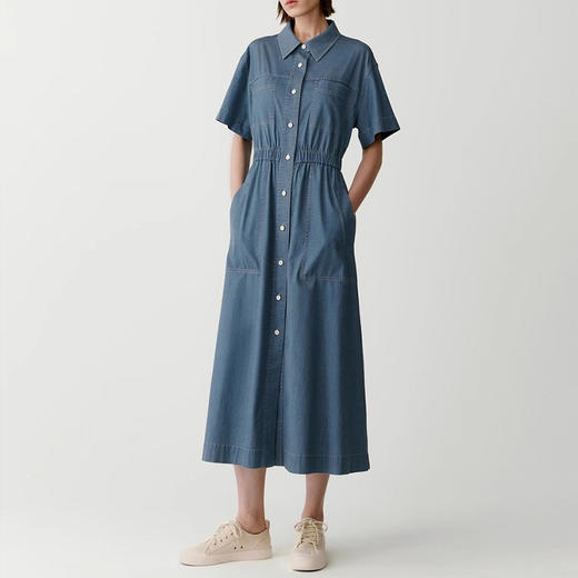 裁缝学苑AQ317夏季新款斜纹棉弹牛仔连衣裙纸样女装裙子服装打板 商品图6