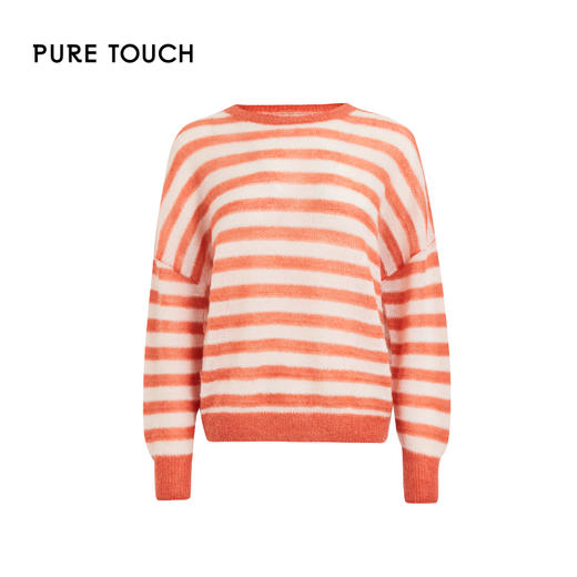 pure touch女士马海毛条纹廓形针织衫1302243394 商品图4
