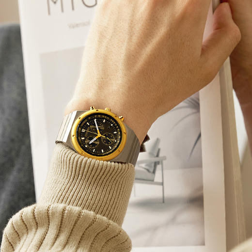 西铁城/CITIZEN复古光动能石英休闲经典男手表AT2544-64E 商品图12